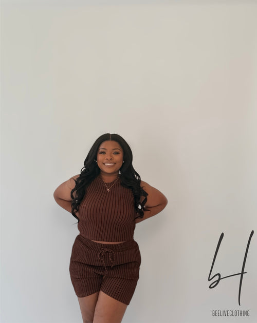 Brown Striped Set